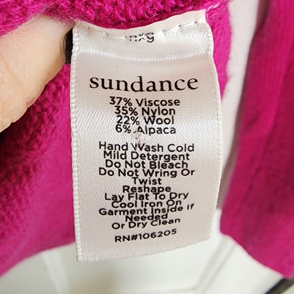 Sundance Pink Cable Knit Cardigan, Sz PS - Picture 4 of 7